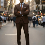 Elegant Chocolate Brown Suit for Men