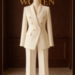 Women Milk Suit Double Breasted