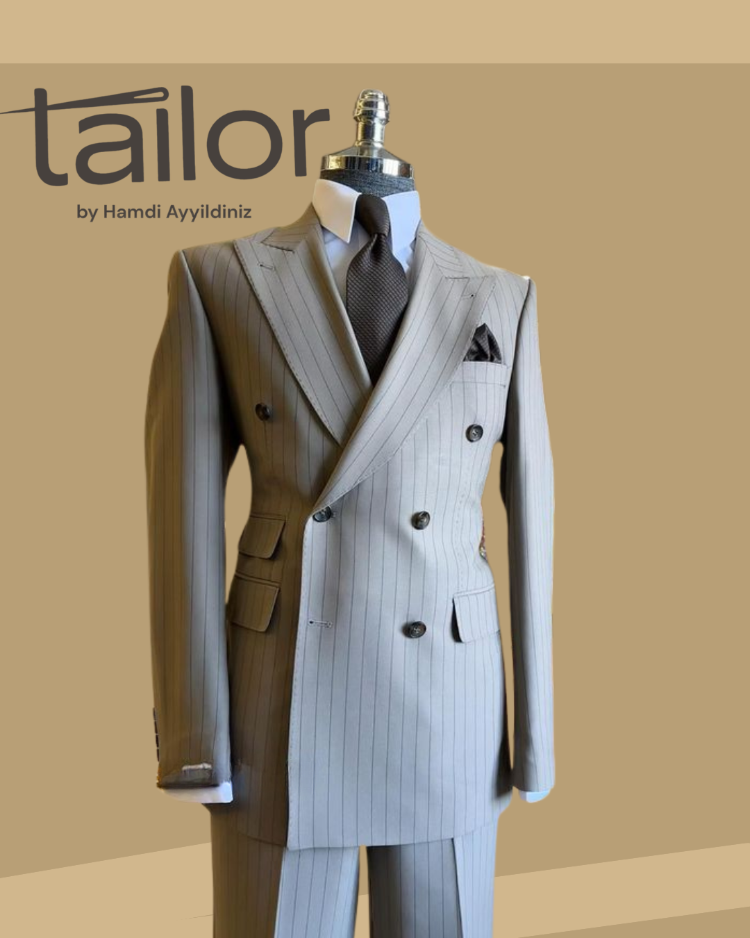 im2 Men strip Double breasted - Image 1