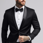 BLACK 2 PIECE TUXEDO SUIT