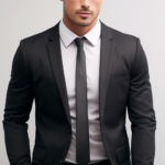 BLACK SLIM FIT 2 PIECE SUIT
